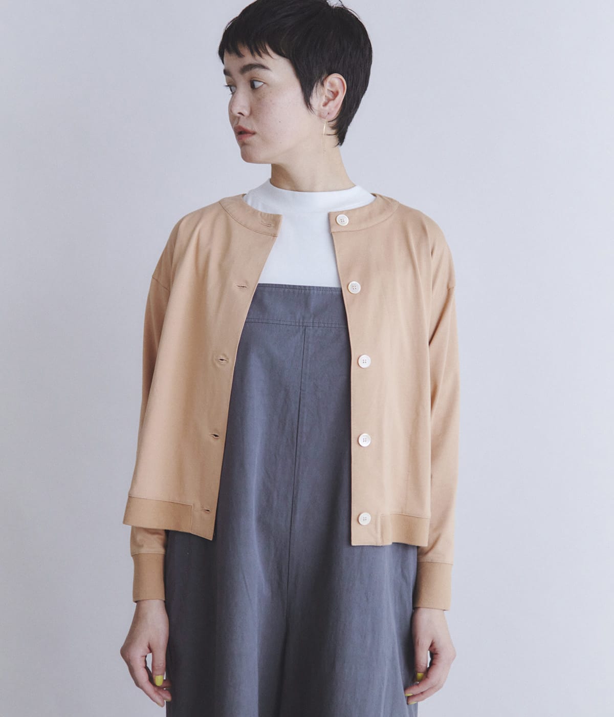 LOTUS×FRESCA］Jersey 袖リブカーディガン(37818892-2023