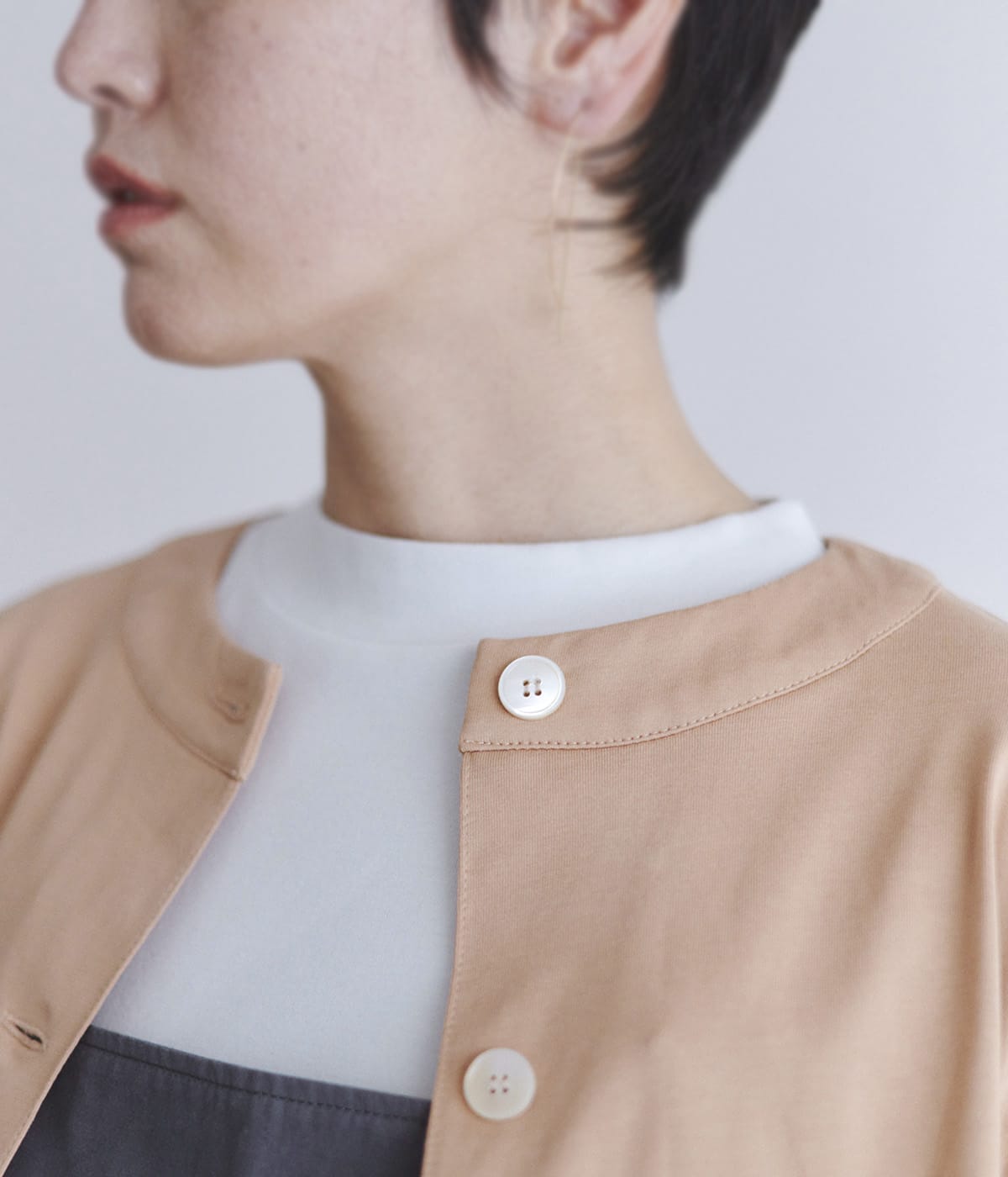 LOTUS×FRESCA］Jersey 袖リブカーディガン(37818892-2023