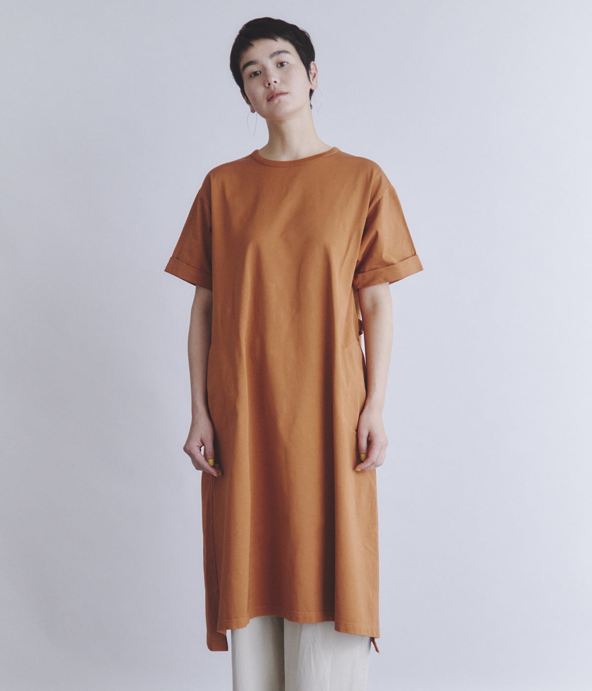 NEWYORKERの［ULTIMA］Cotton Jersey フレアワンピース