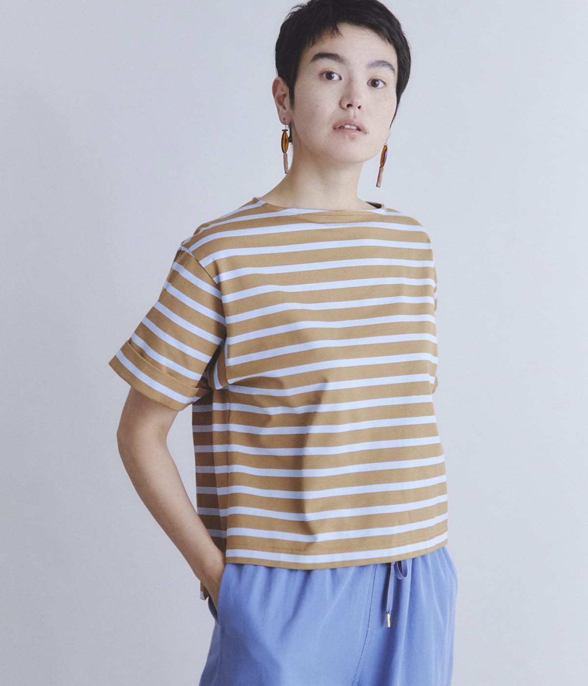 NEWYORKERの［ULTIMA］Cotton Jersey ボーダーTシャツ