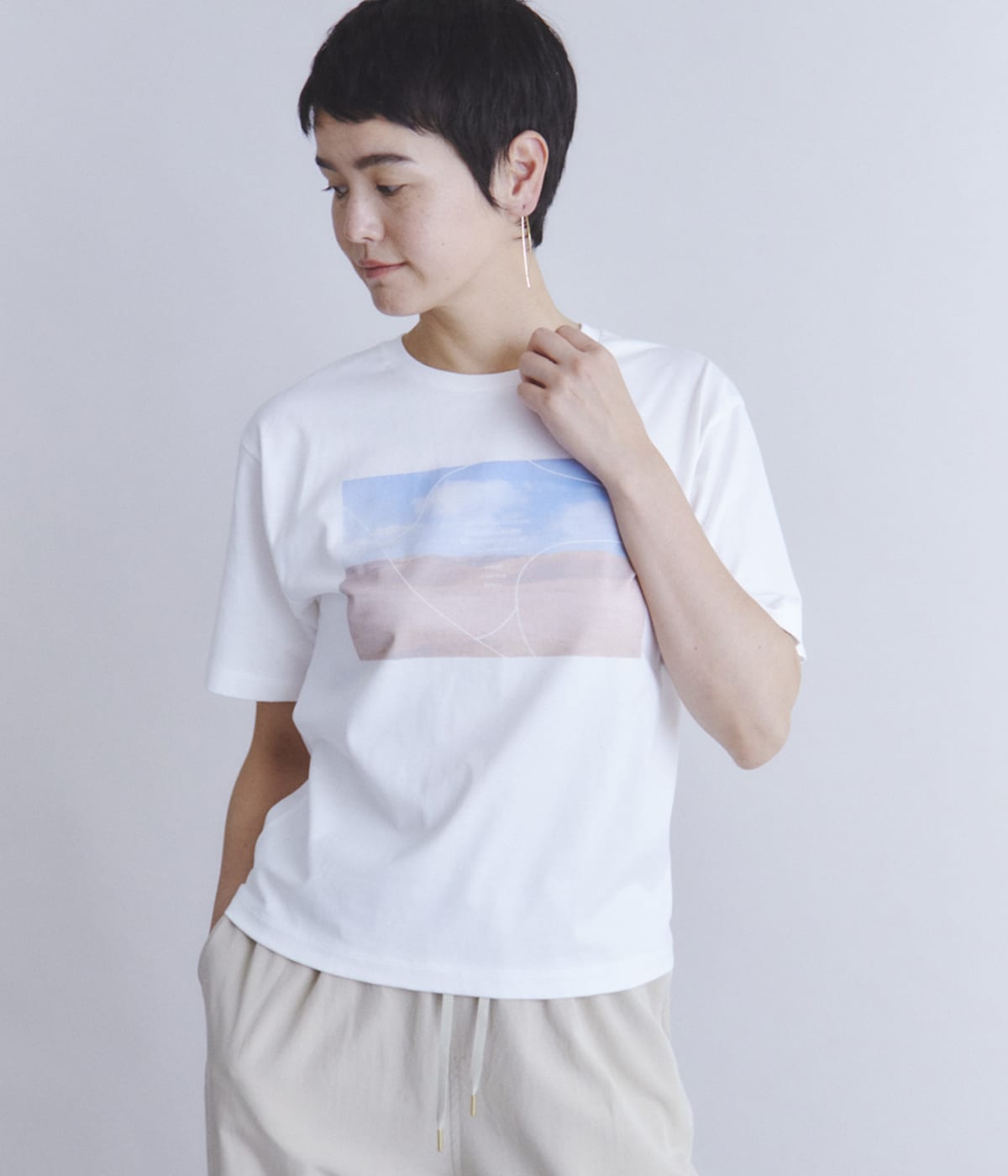 Organic Cotton グラフィックフォトTシャツ[THANK YOU AND GOOD BYE