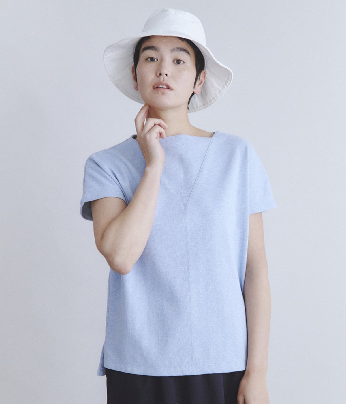 NEWYORKERのTop Stretch Rib ビックガゼットプルオーバー