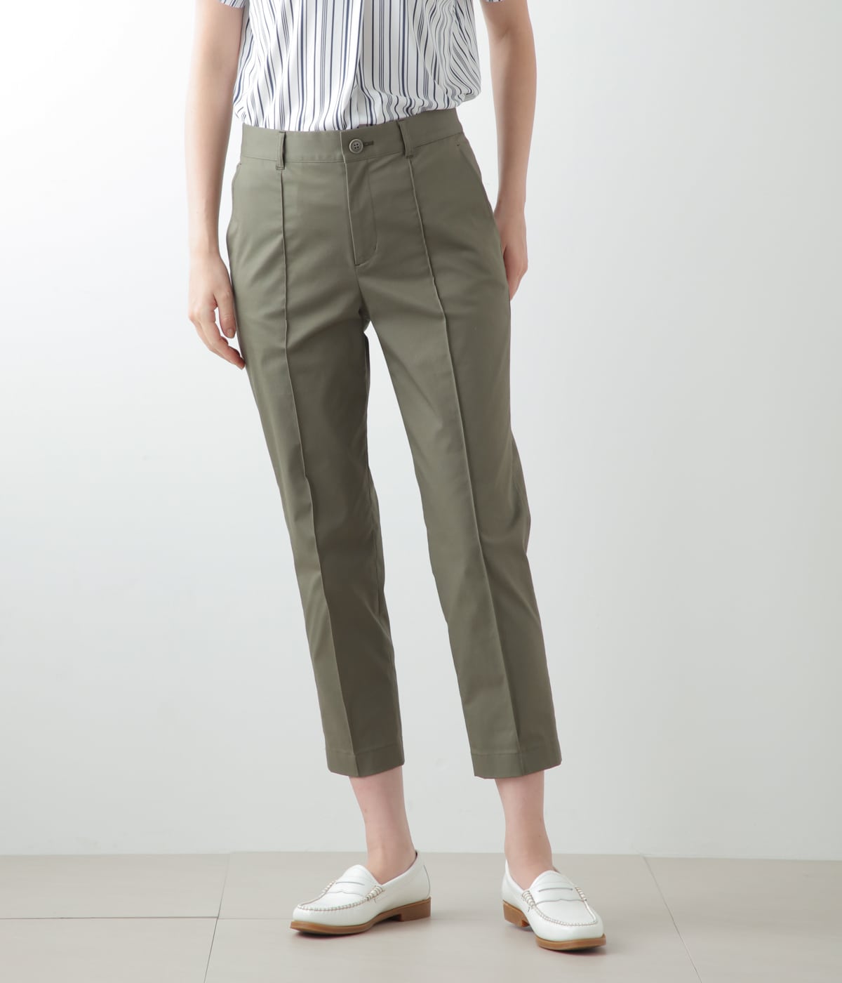 ストレッチライトツイル テーパードチノパンツ(51318253-2023