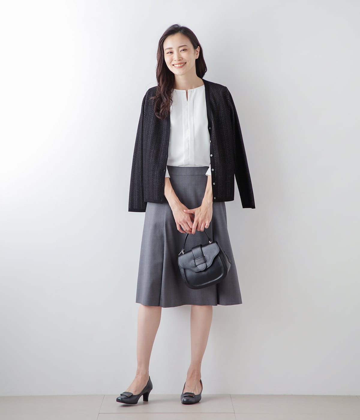 TR天竺×デシン パールカフリンクス付きカットソー(51858710-2023