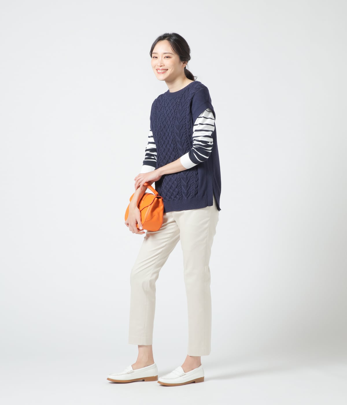 成型グラデーション ボーダーカットソー(71818903-2023)｜ファッション 