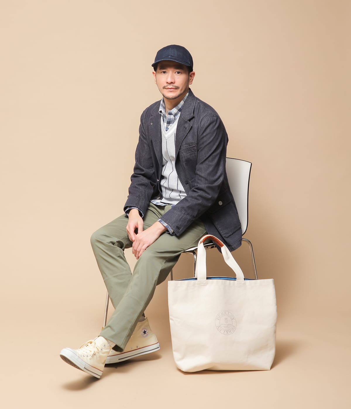 ストレッチ】ツイル スリムフィットパンツ(ノータック)(82268861-2023
