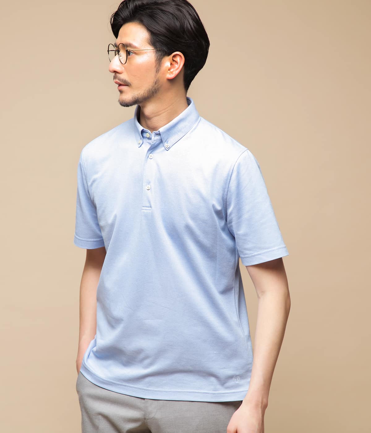 【COOL MAX(吸水速乾)】TC鹿の子 ボタンダウンポロシャツ