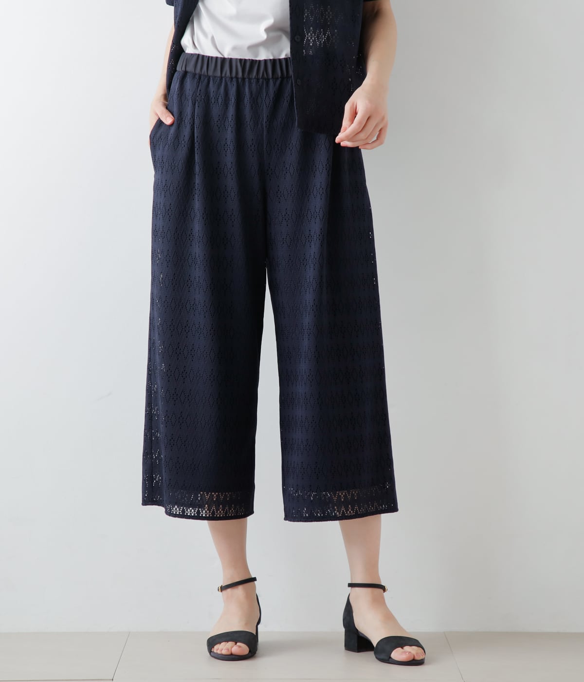 NEWYORKERのダイヤラッセルレース キュロットパンツ