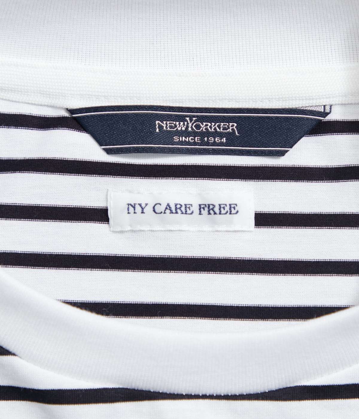 NY CARE FREE ボーダー 半袖クルーネックTシャツ(15612553-2024 
