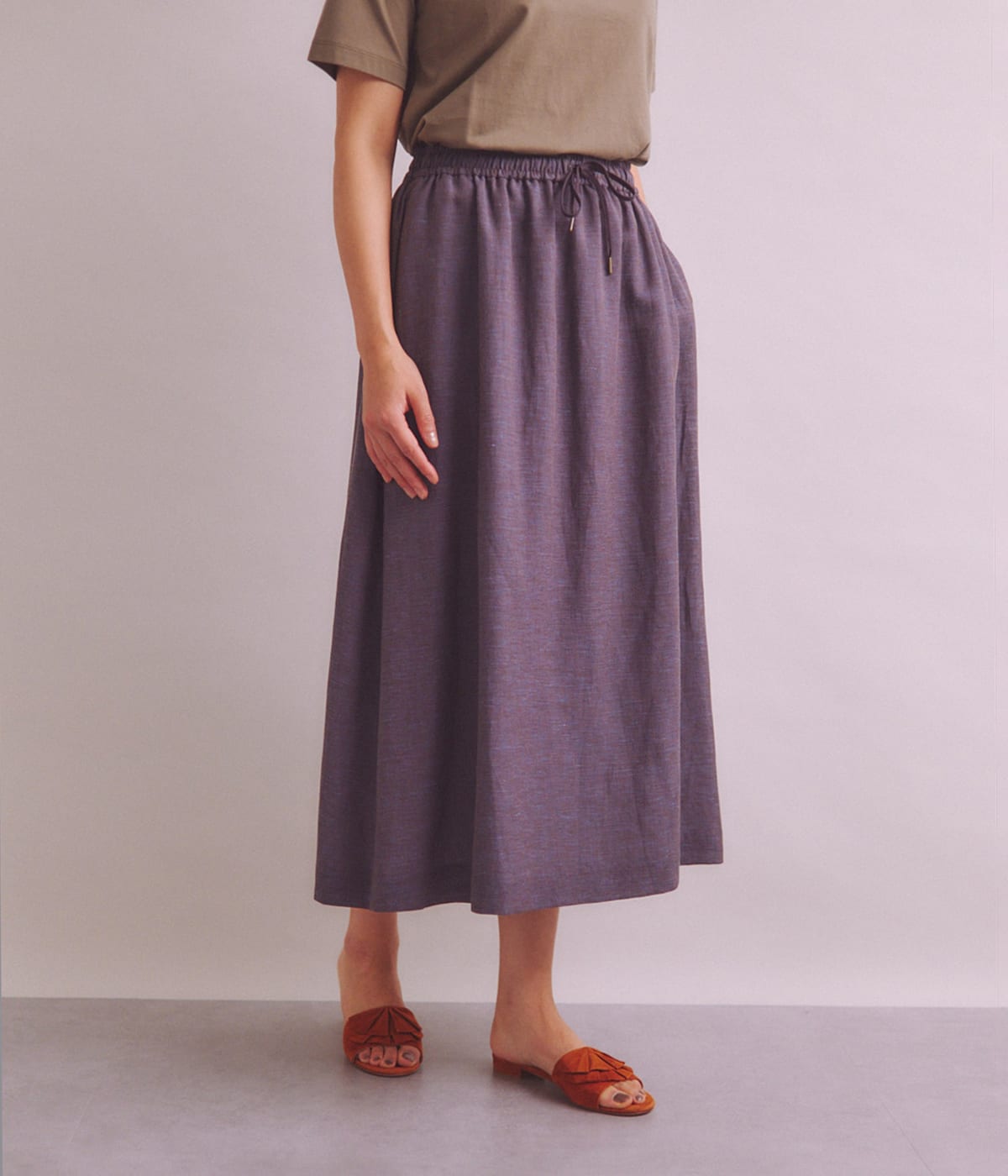 NEWYORKERのTwist Linen ギャザースカート