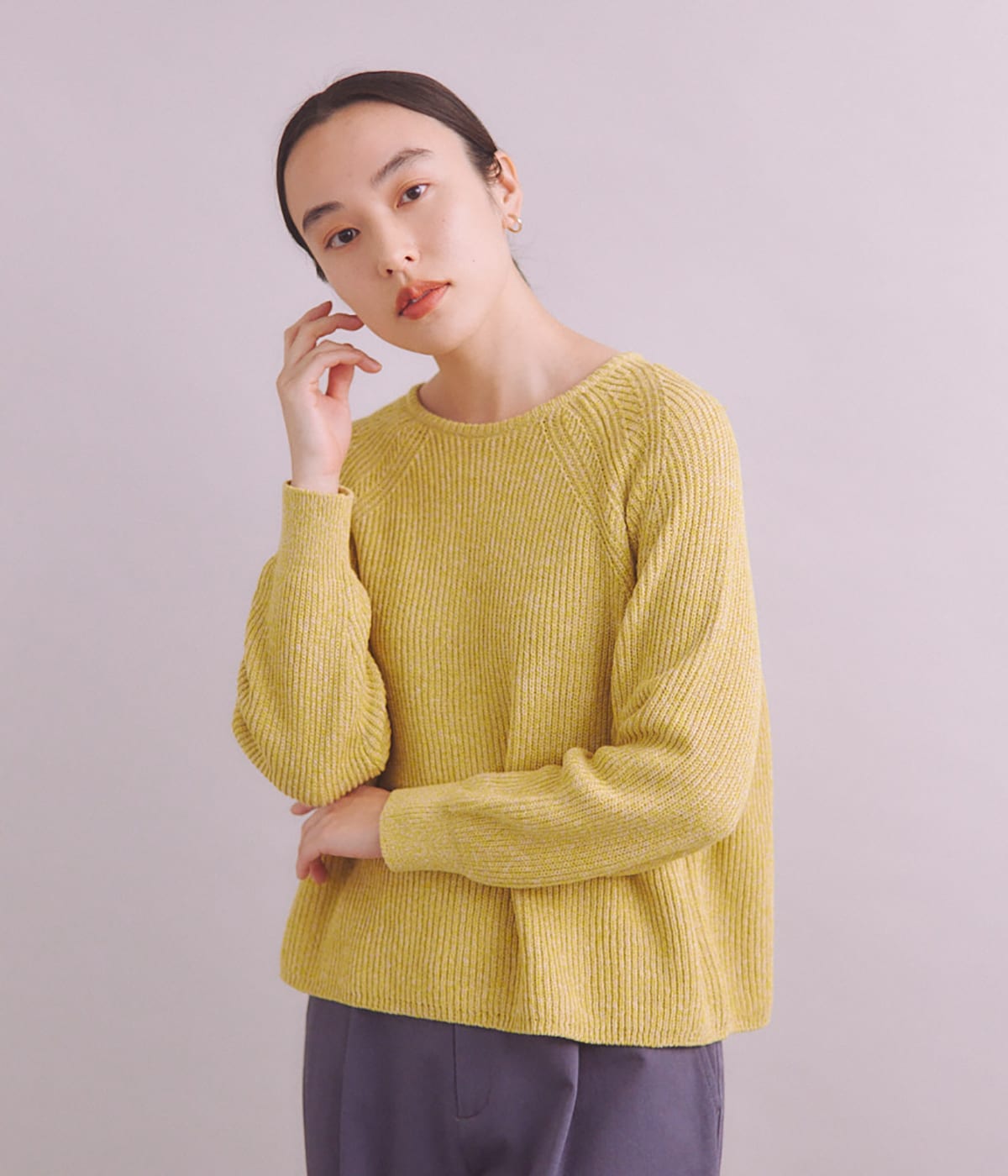 NEWYORKERのMulti Color Knit ラグランスリーブプルオーバー