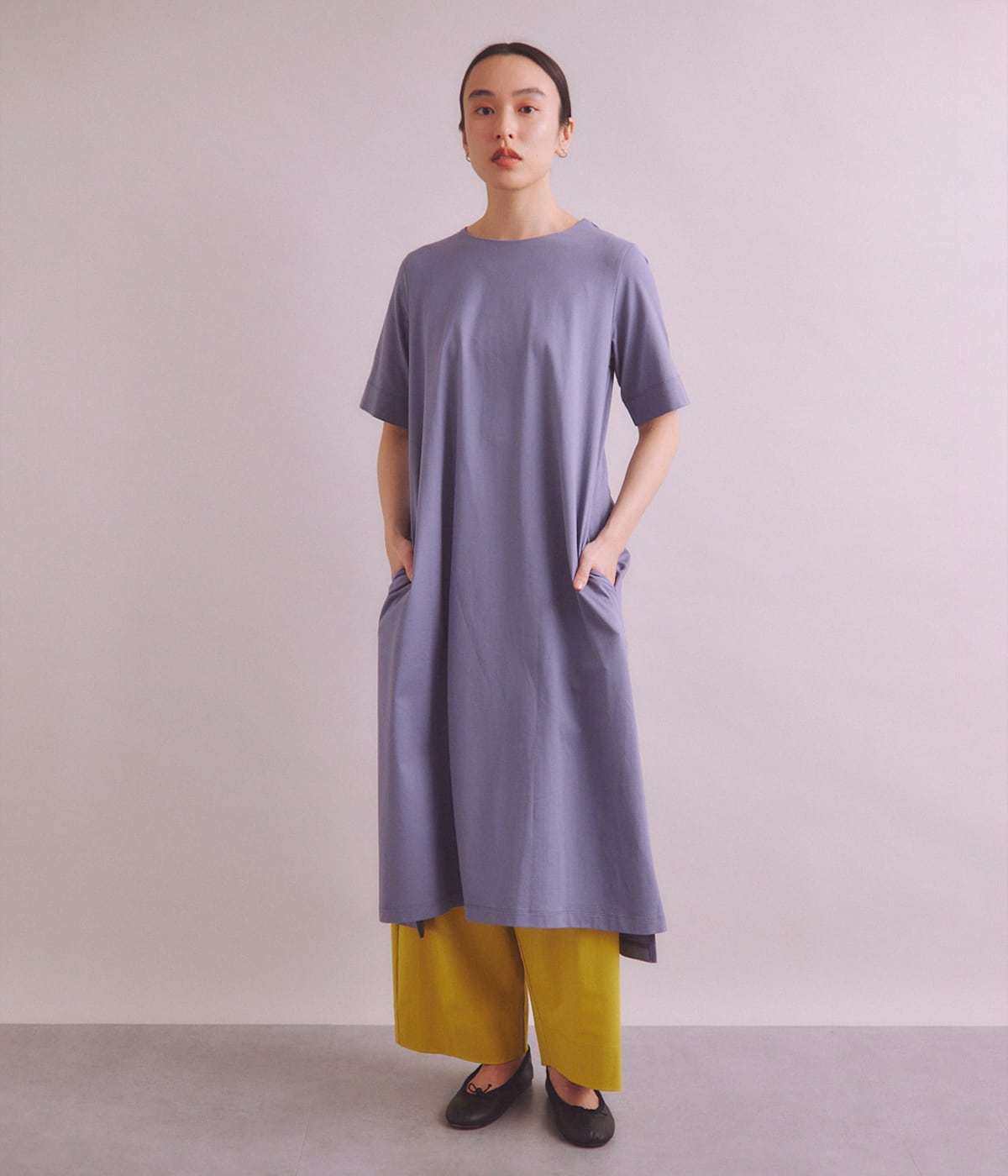 Luster Soft Jersey シンプルワンピース