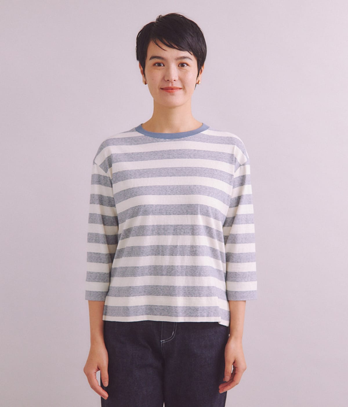 NEWYORKERのGraph Border Jersey ロングTシャツ