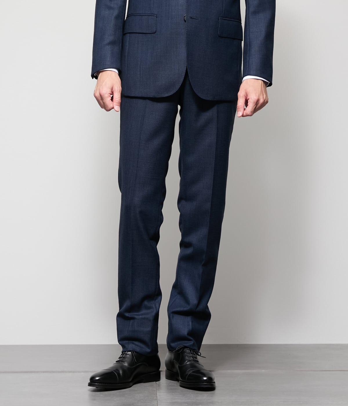 希少☆CRATEセットアップ☆メンズネイビー☆ 20代】ネイビーセットアップスーツ×白半袖Tシャツ biz22aw_7068