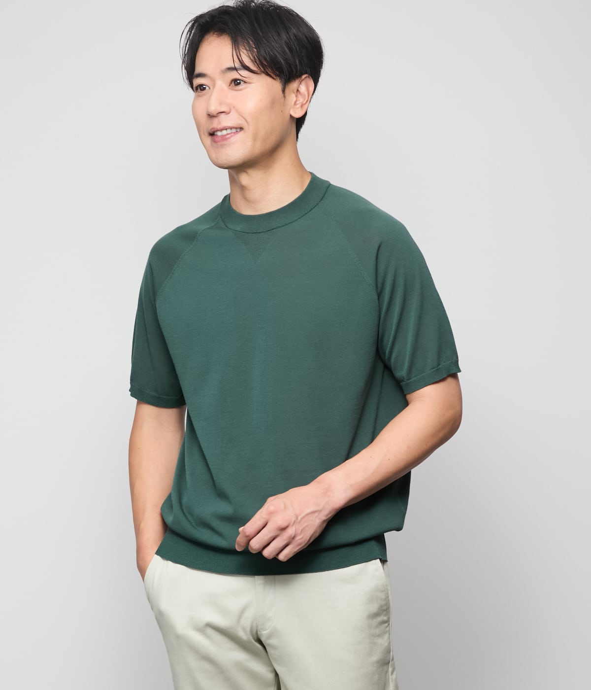 【ウォッシャブル】ホールガーメント スウェットTシャツ