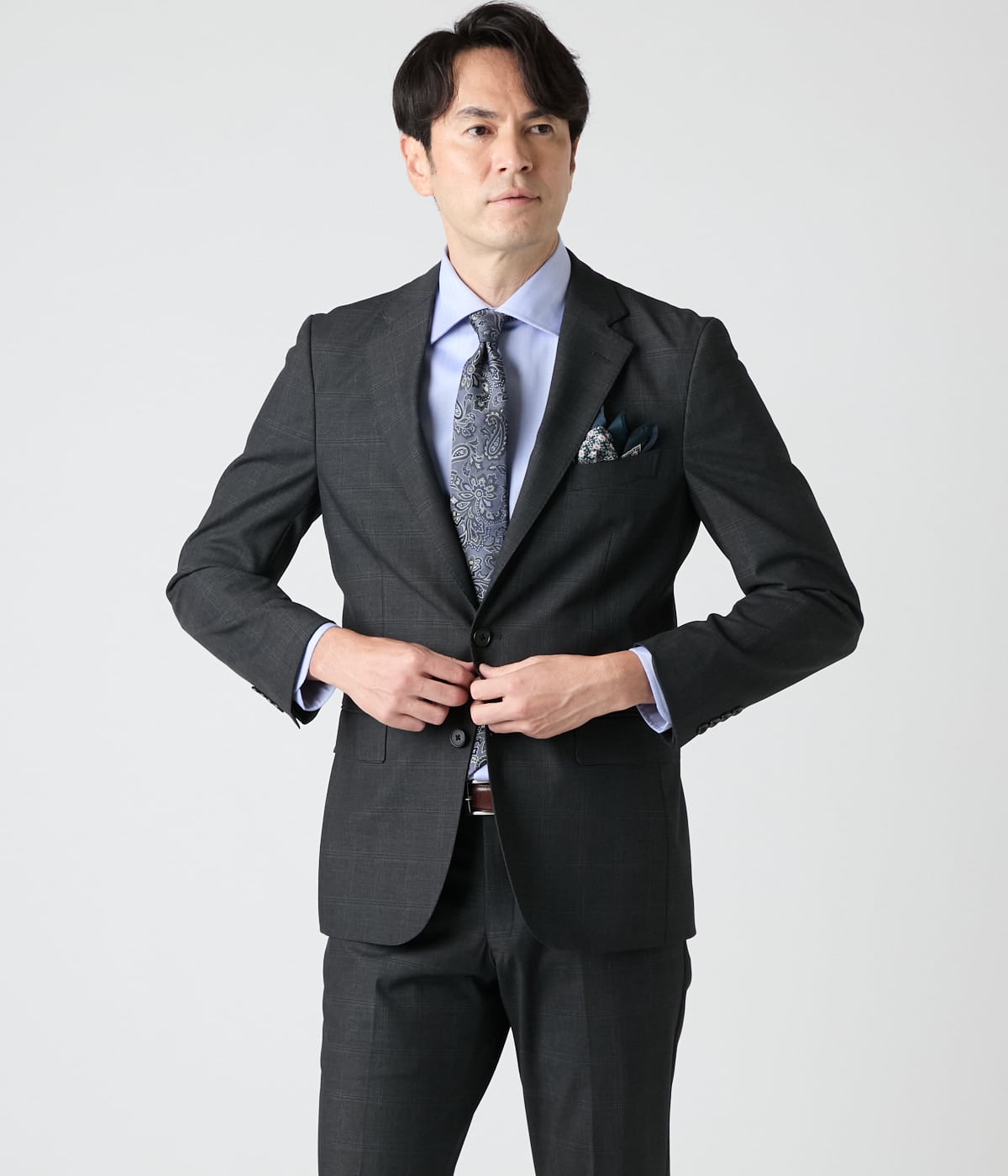【ストレッチ・防シワ】FLEX COMFORT ウィンドウペイン スーツ