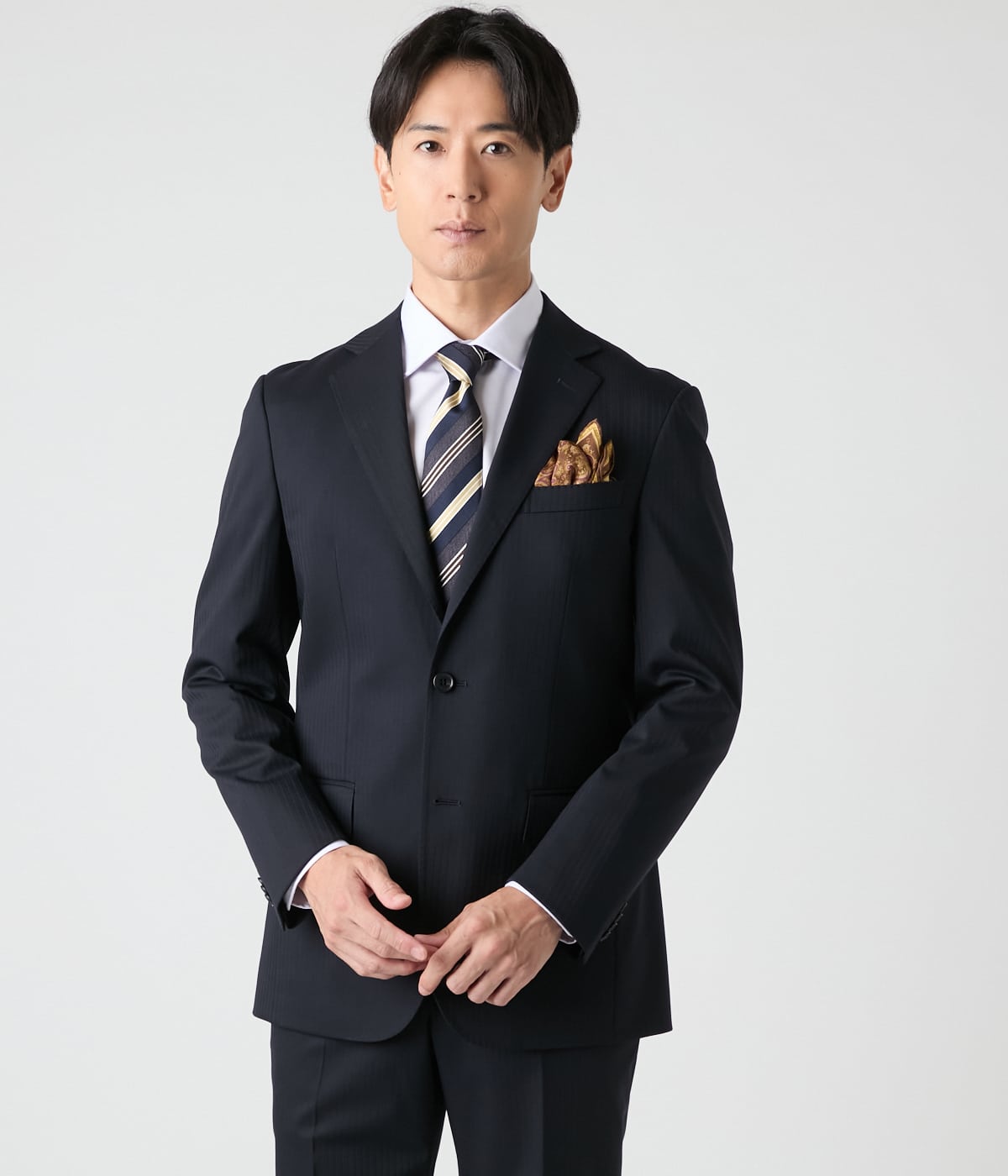 【防シワ・ストレッチ】TRAVEL COMFORT ハイツイストシャドーストライプ スーツ