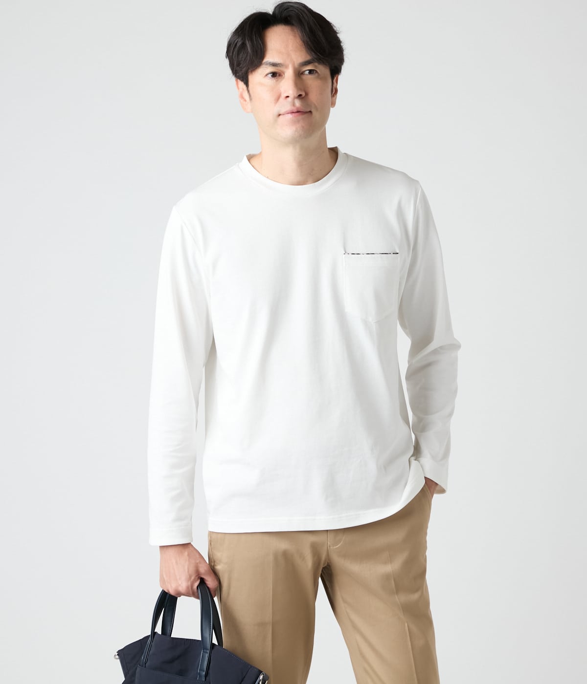 MVS天竺 長袖クルーネックTシャツ