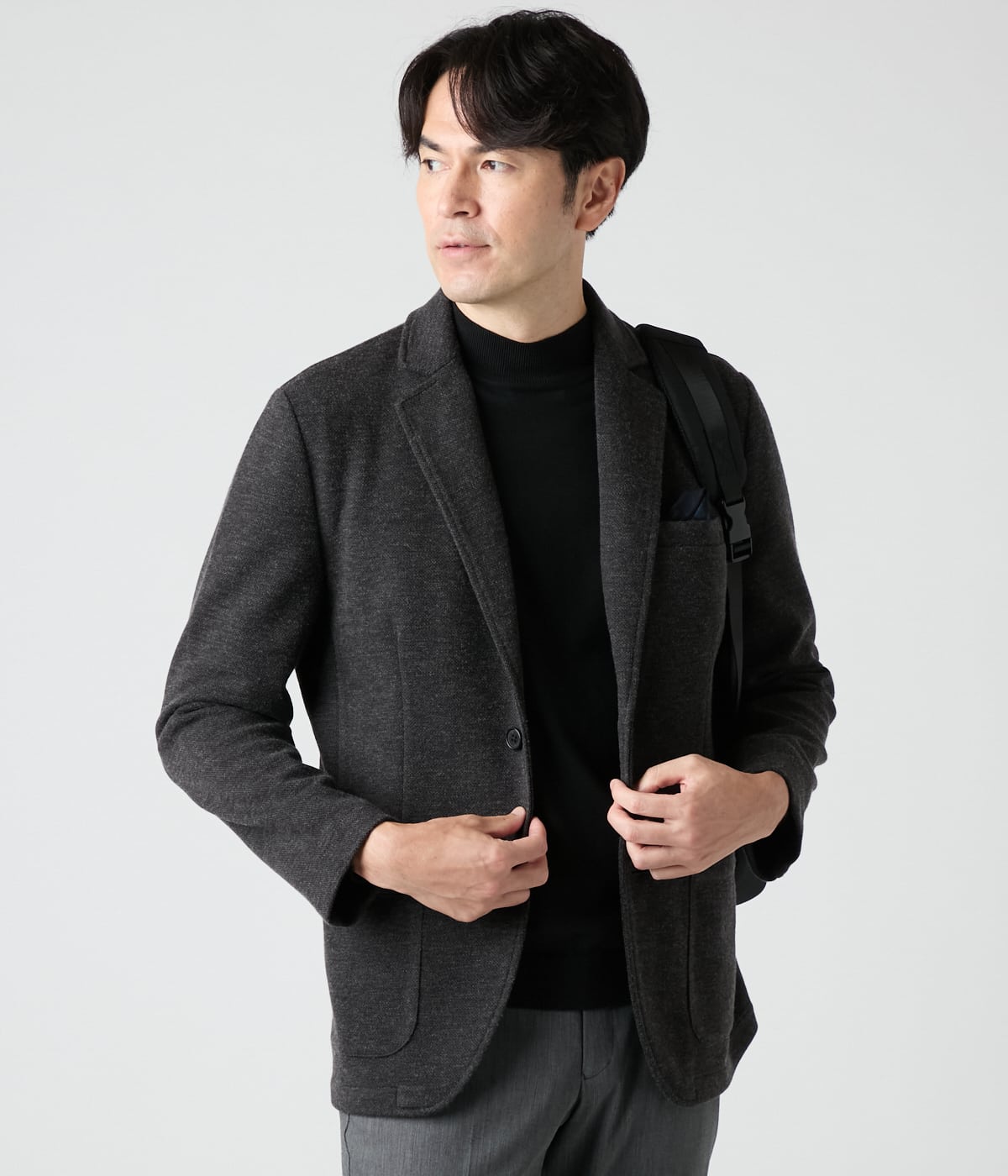 【ストレッチ・ウォッシャブル】 カットソージャケット