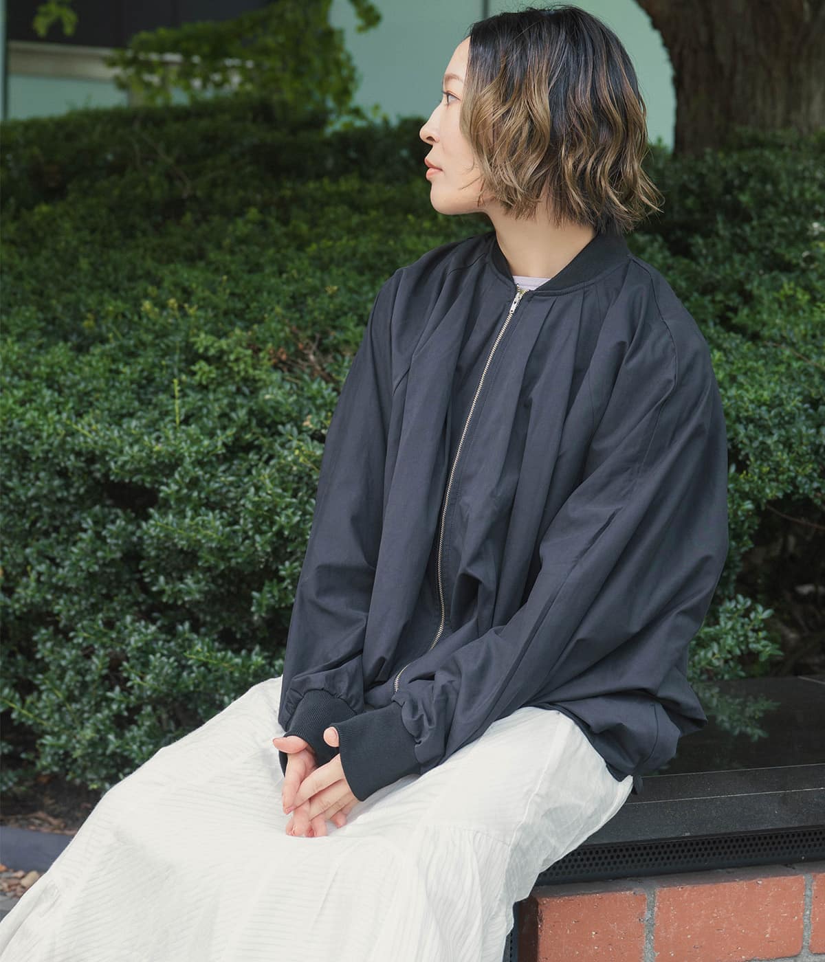 High Density Twill ドルマンスリーブブルゾン