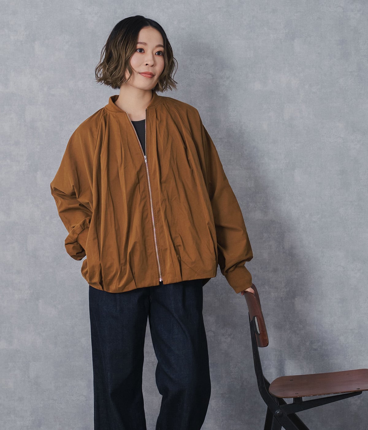 High Density Twill ドルマンスリーブブルゾン