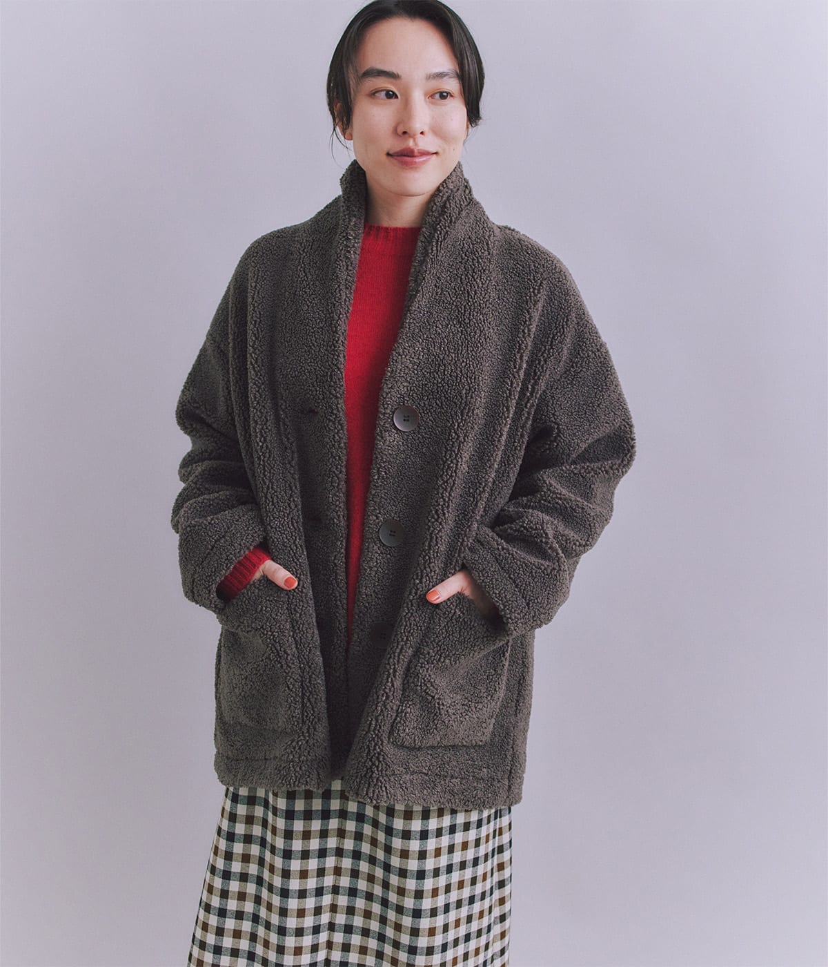 Eco Fur ショールカラーコート