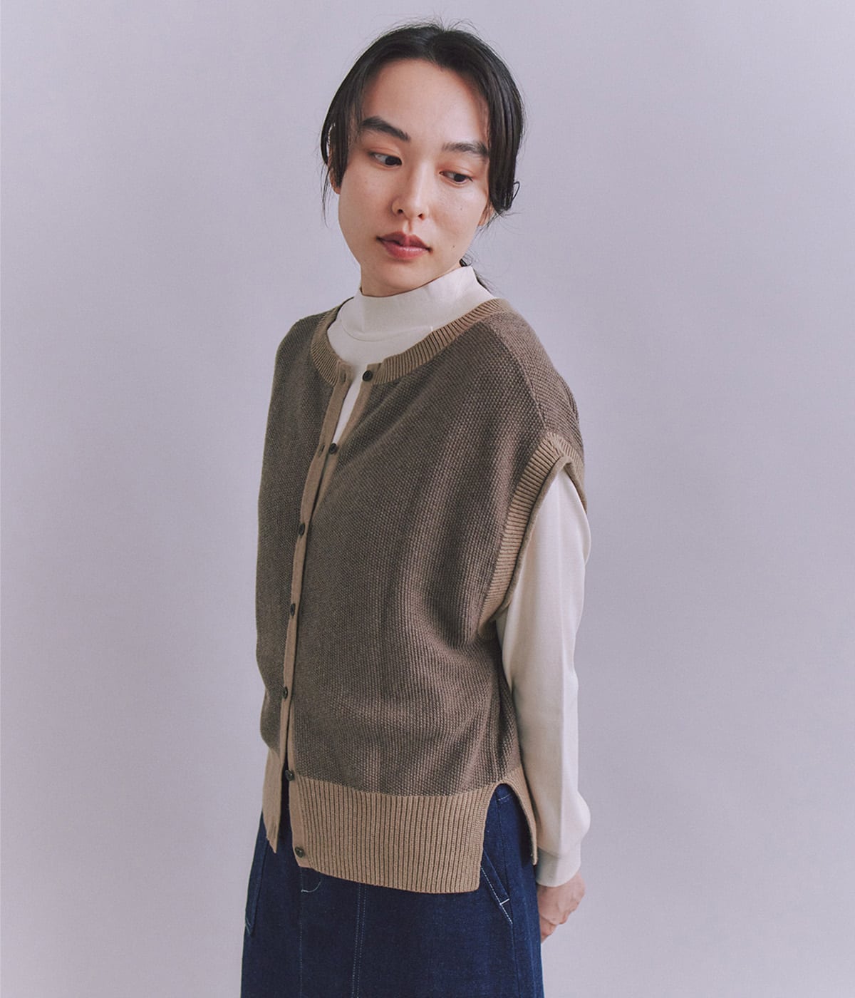 SIPULI / シプリ Organic Cotton Wool 2WAYニットベスト SIPULI｜Organic Cotton Wool 2WAYニットベスト | Rakuten