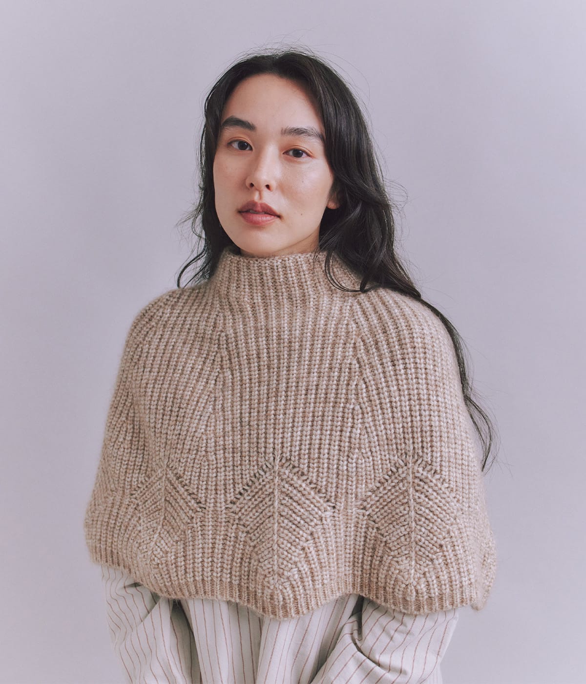 9/27迄限定SALE 未使用【Plage】Collar Knit〔グレー〕 ほぼ新品・未使用【Plage】Collar Knit〔グレー〕