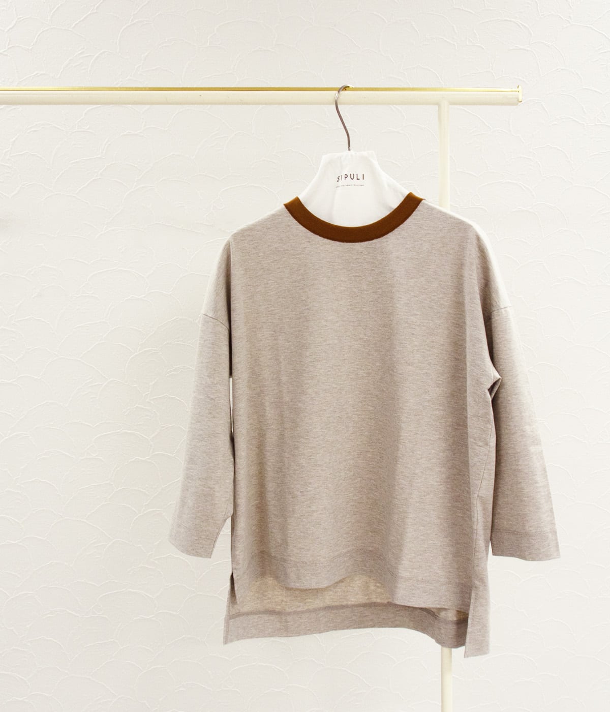 High Gauge Jersey 7分袖バックプリントTシャツ
