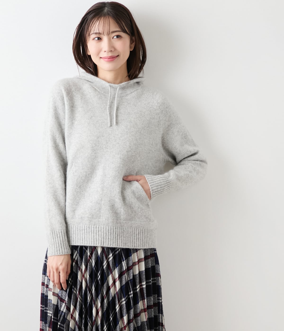 ウールアンゴラ ホールガーメントパーカ