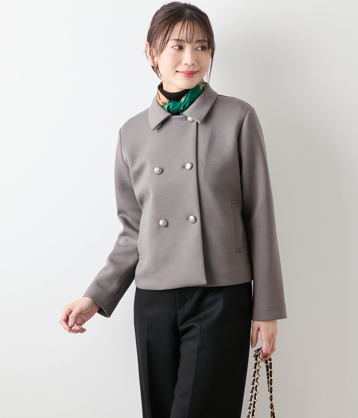 【ウォッシャブル】エアクッションダンボール ダブルブレストジャケット