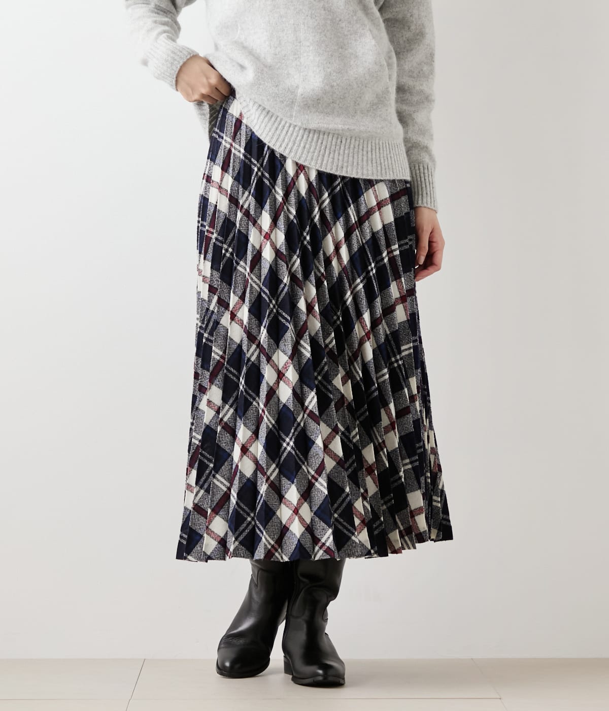 【L】エターミンニューヨーカータータン プリーツスカート