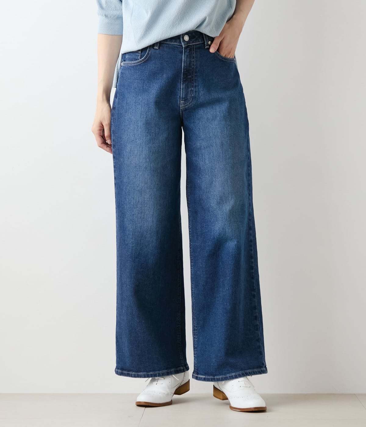 【L】EDWIN 11オンス ワイドデニムパンツ