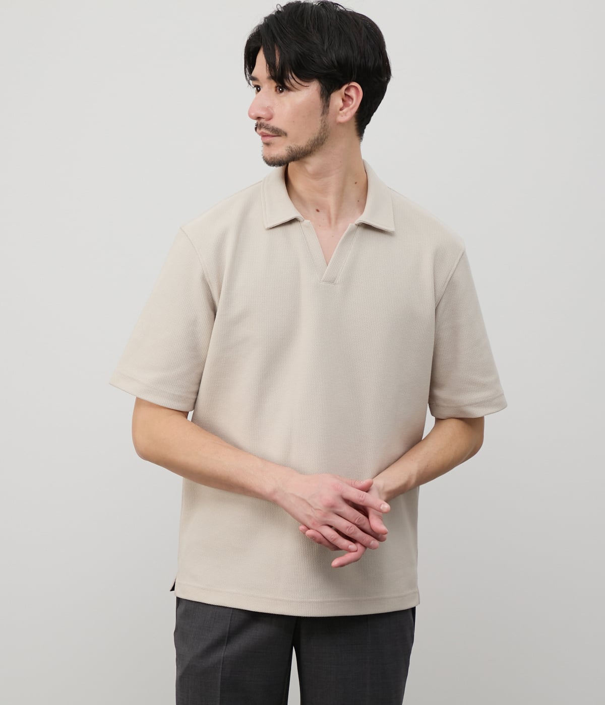 I cotoni di Albini スキッパー ポロシャツ