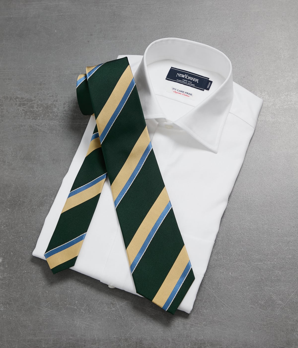 the wardrobe. newyorkerのレップワイドストライプ ネクタイ