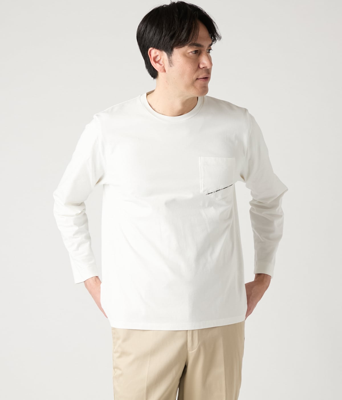 【接触冷感】ニューヨーカータータン 長袖 クルーネックTシャツ