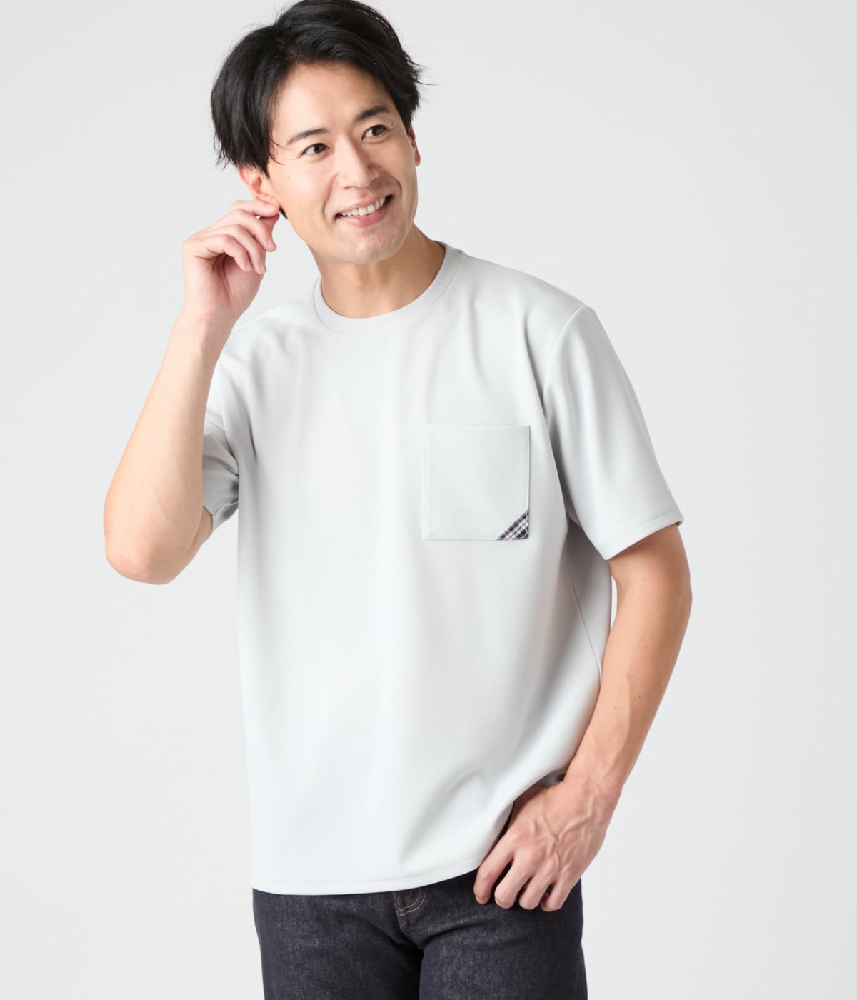 【ストレッチ・防シワ】FLEX COMFORT ハイストレッチ 半袖クルーネックTシャツ