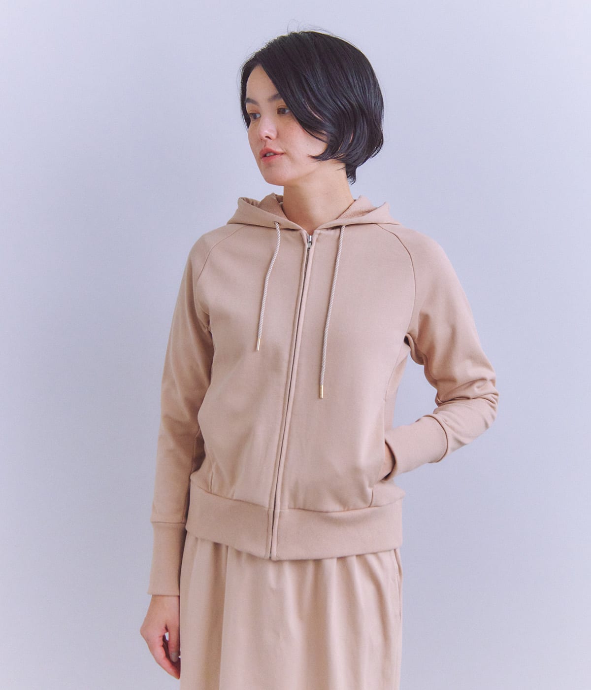 NEWYORKERのFrench Terry ジップアップフードパーカ