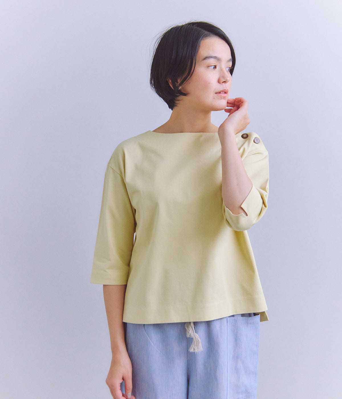 ［ALBINI］Parallel Jersey 肩釦プルオーバー