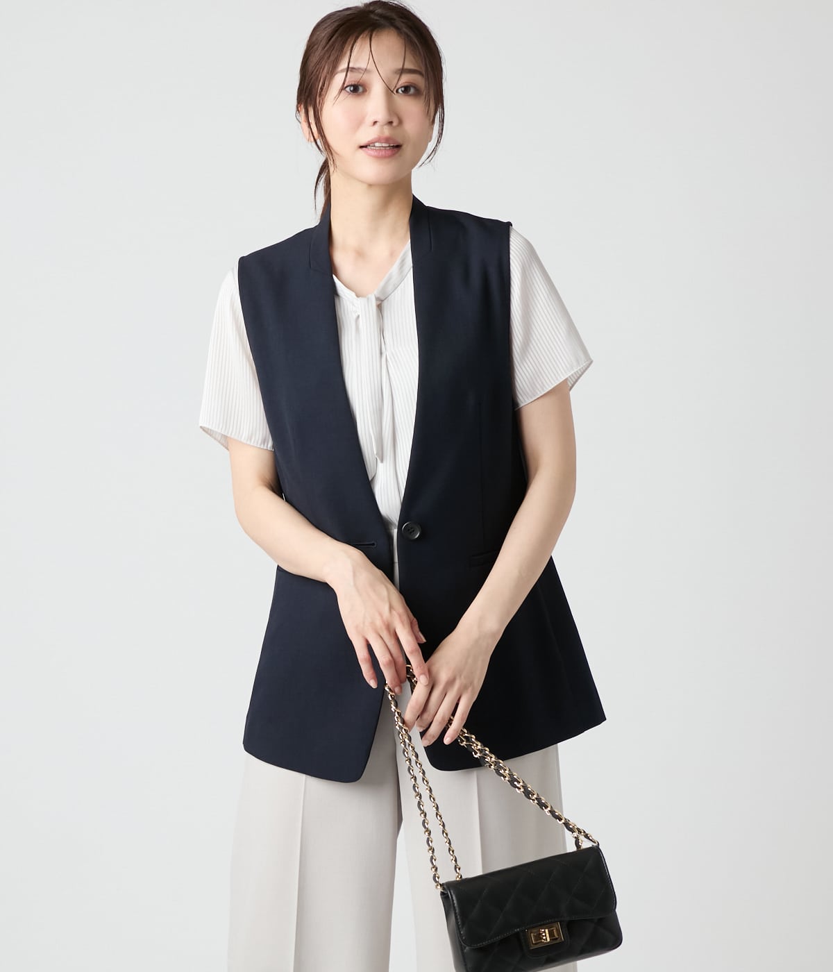 ポリエステルドライツイル ジレ