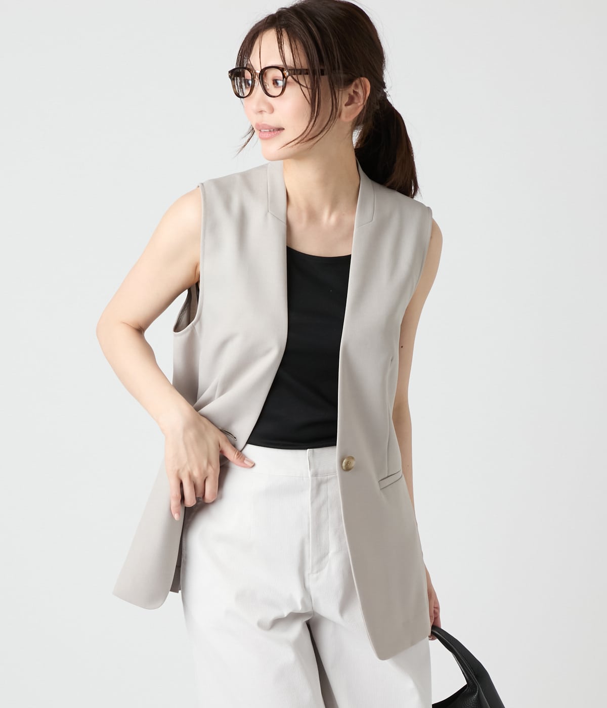 ポリエステルドライツイル ジレ