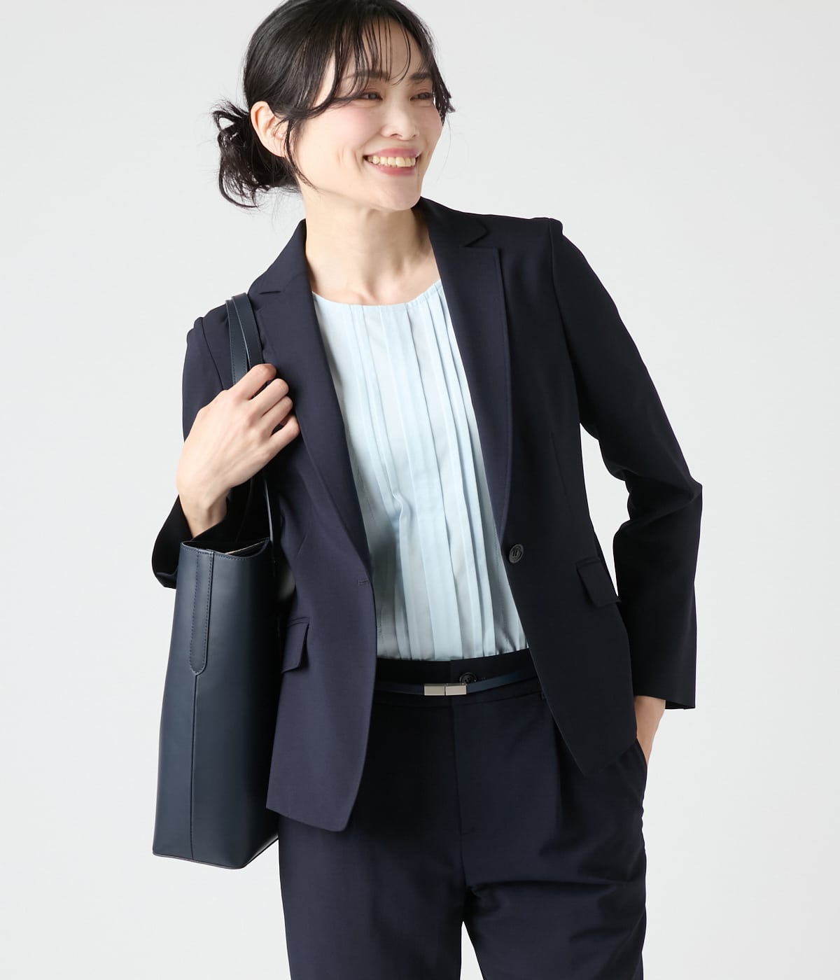 【L】ウォッシャブルストレッチ ノッチドラペル1釦ジャケット