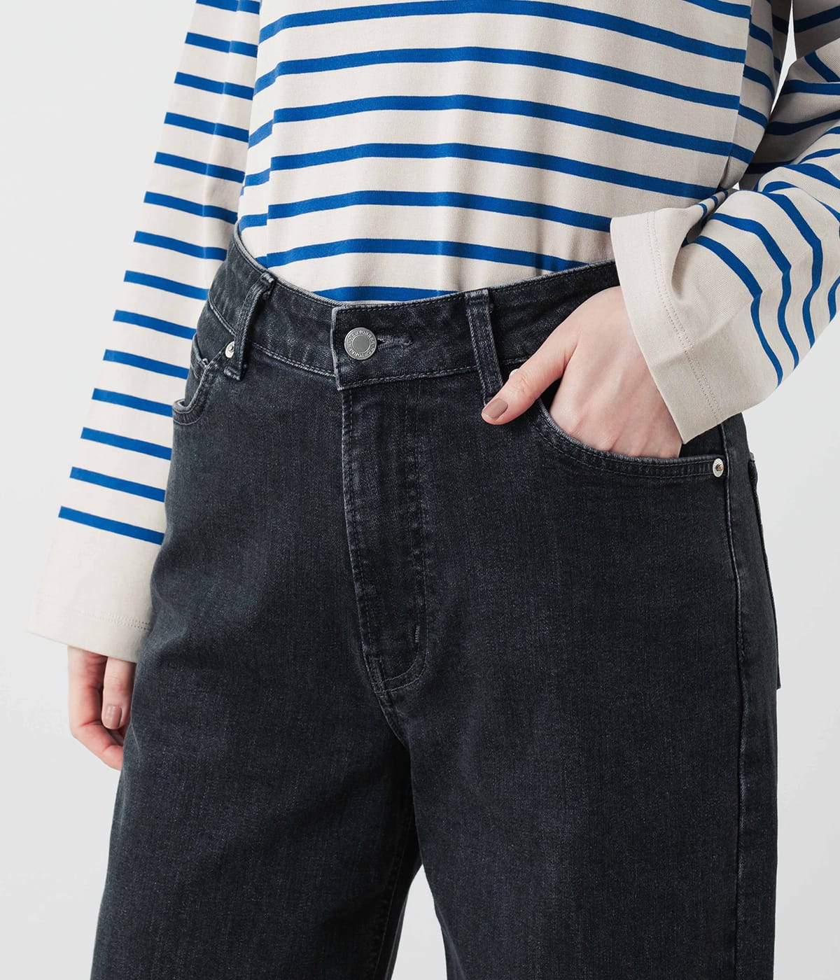 ストレッチ】EDWIN 11オンス ワイドブラックデニムパンツ(51339216