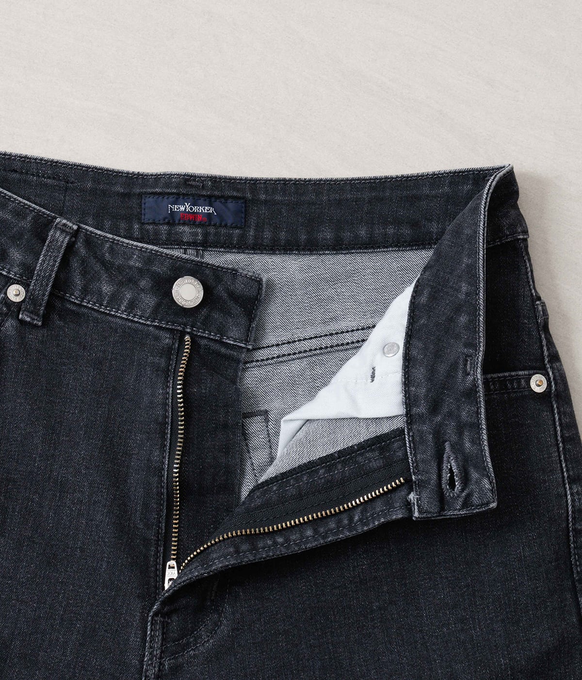 ストレッチ】EDWIN 11オンス ワイドブラックデニムパンツ(51339216