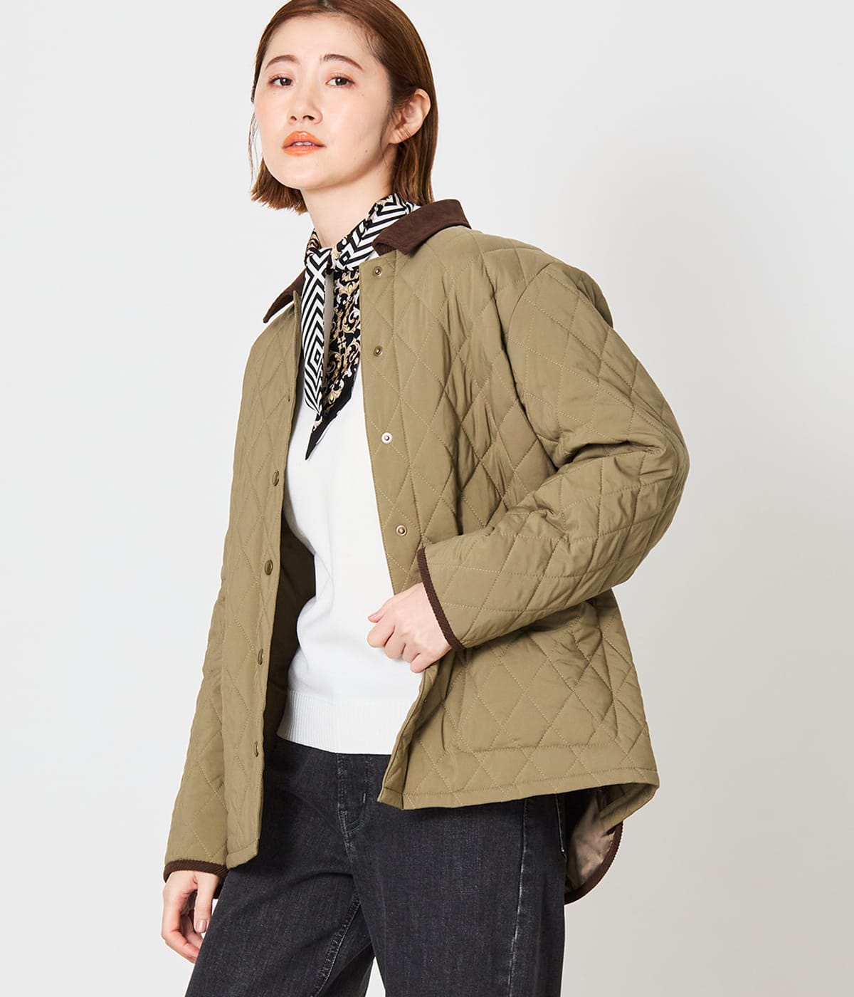 撥水】ストレッチナイロン キルティングショートコート(51559251-2026