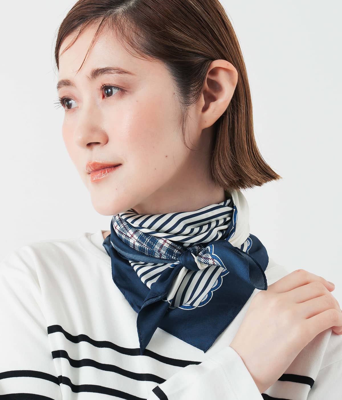 one fourth newyorker tartan スカーフ