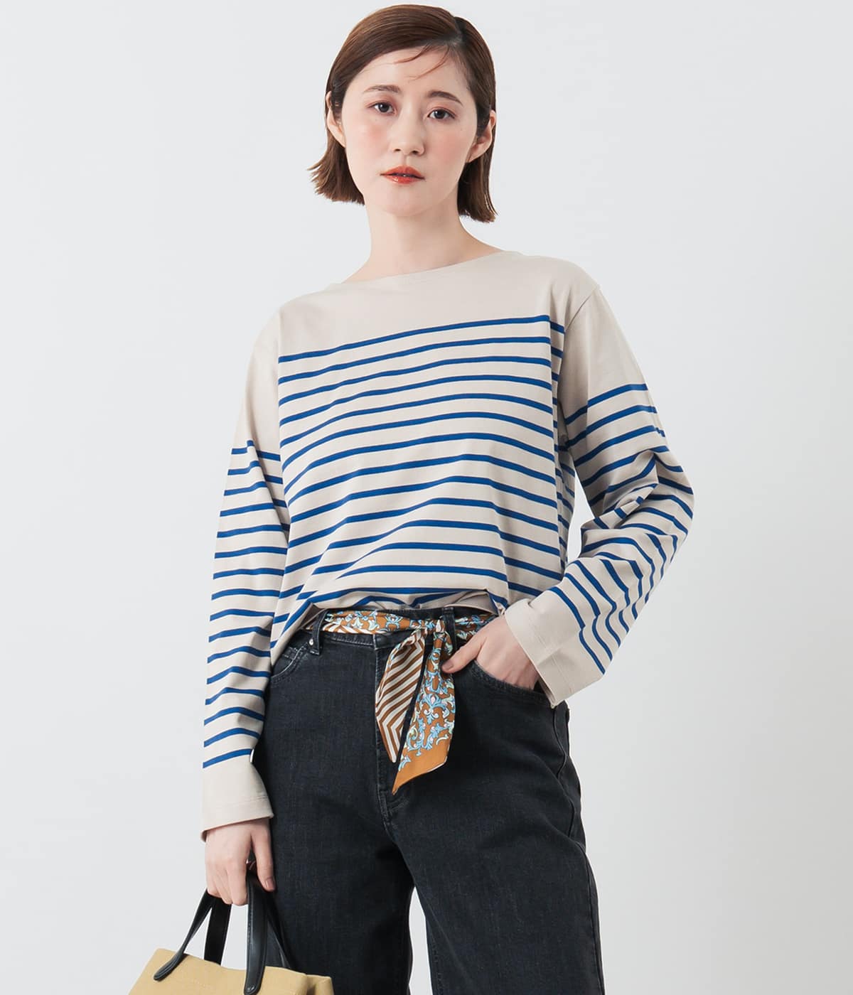 パネルボーダー バスクTシャツ
