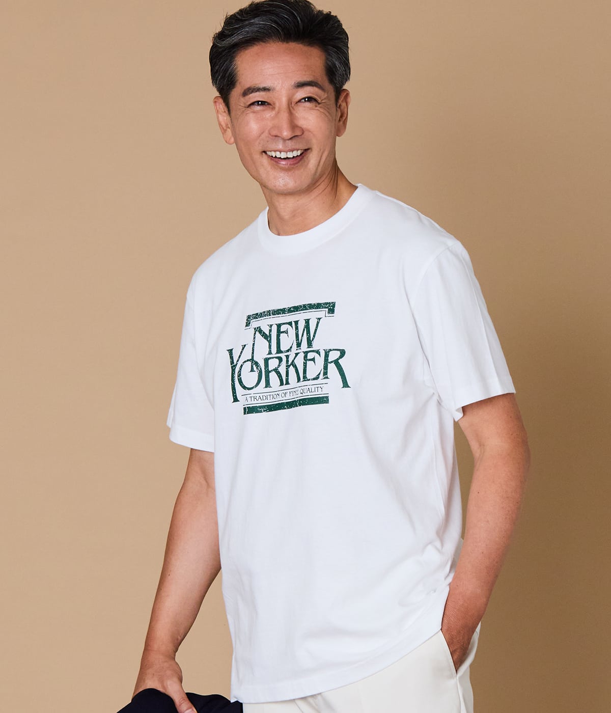 OLD LOGO クラックプリント 半袖Tシャツ