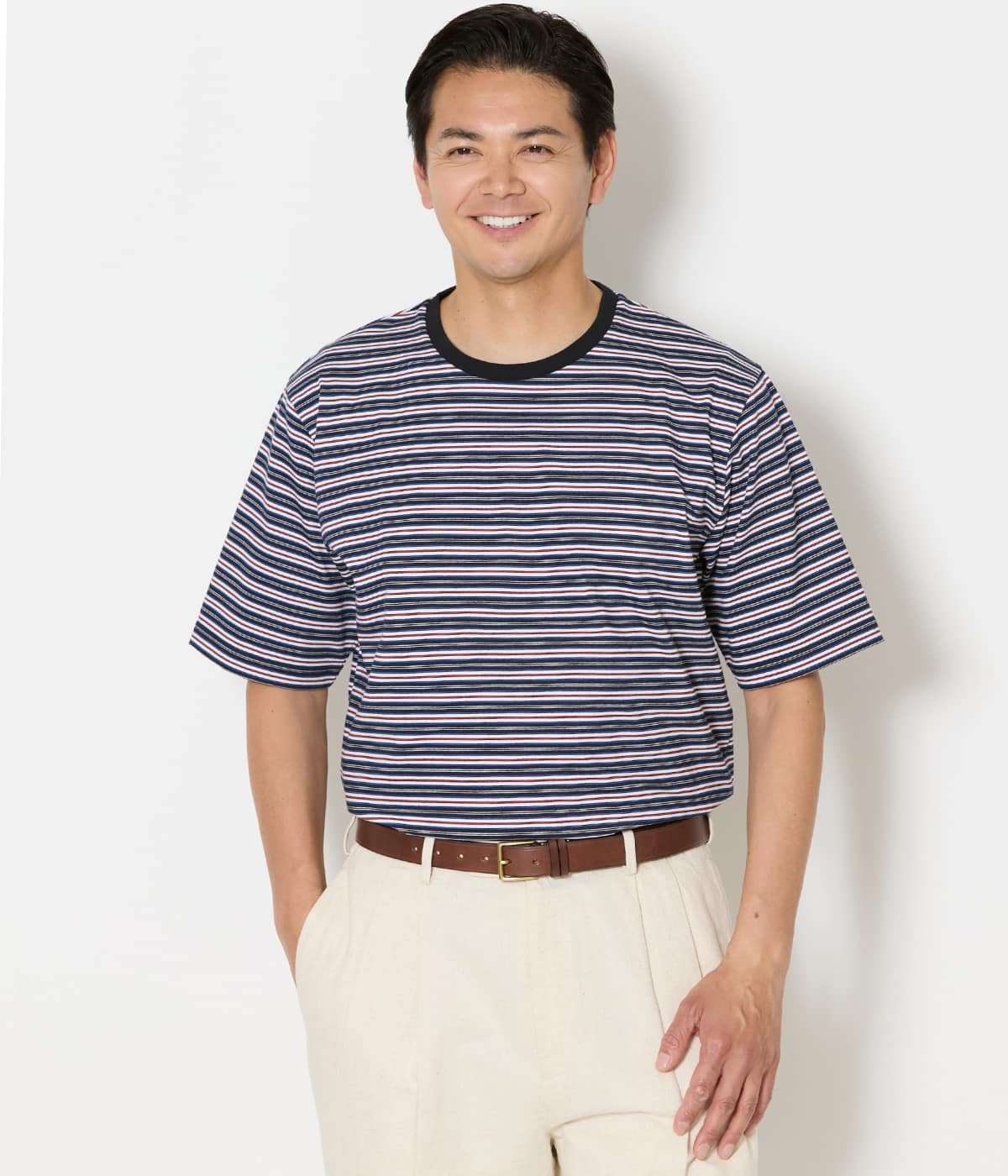 【吸水速乾】COOL COMFORT ニューヨーカーボーダー 半袖Tシャツ