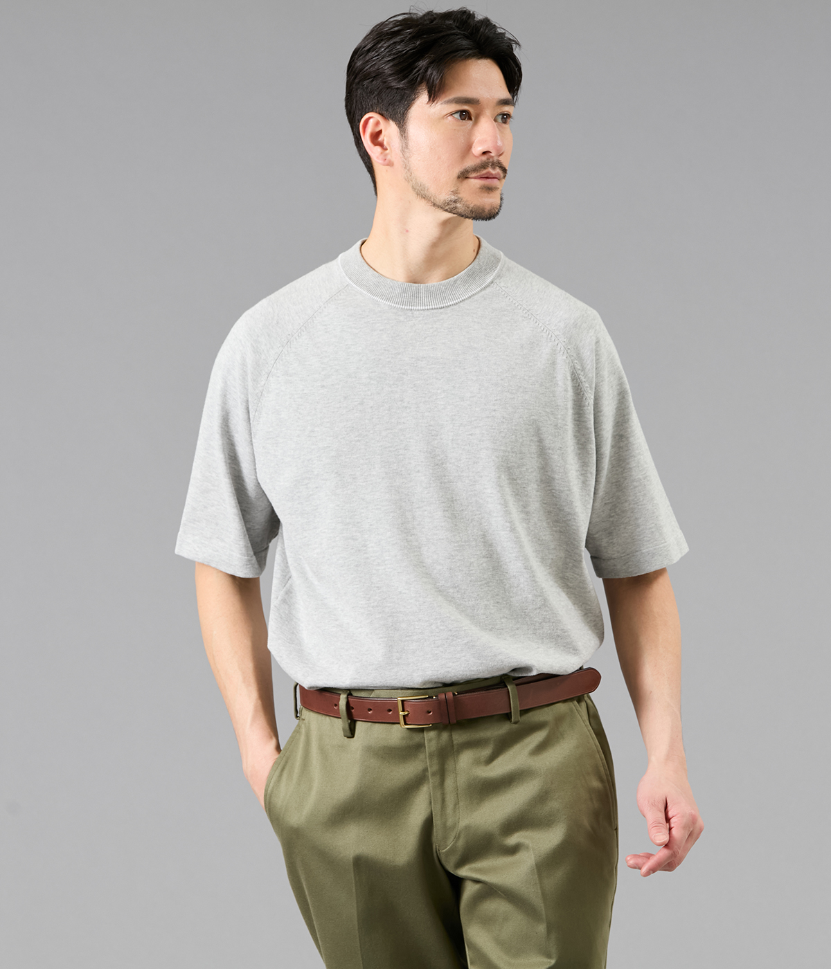 【ウォッシャブル】CHINO ニットTシャツ